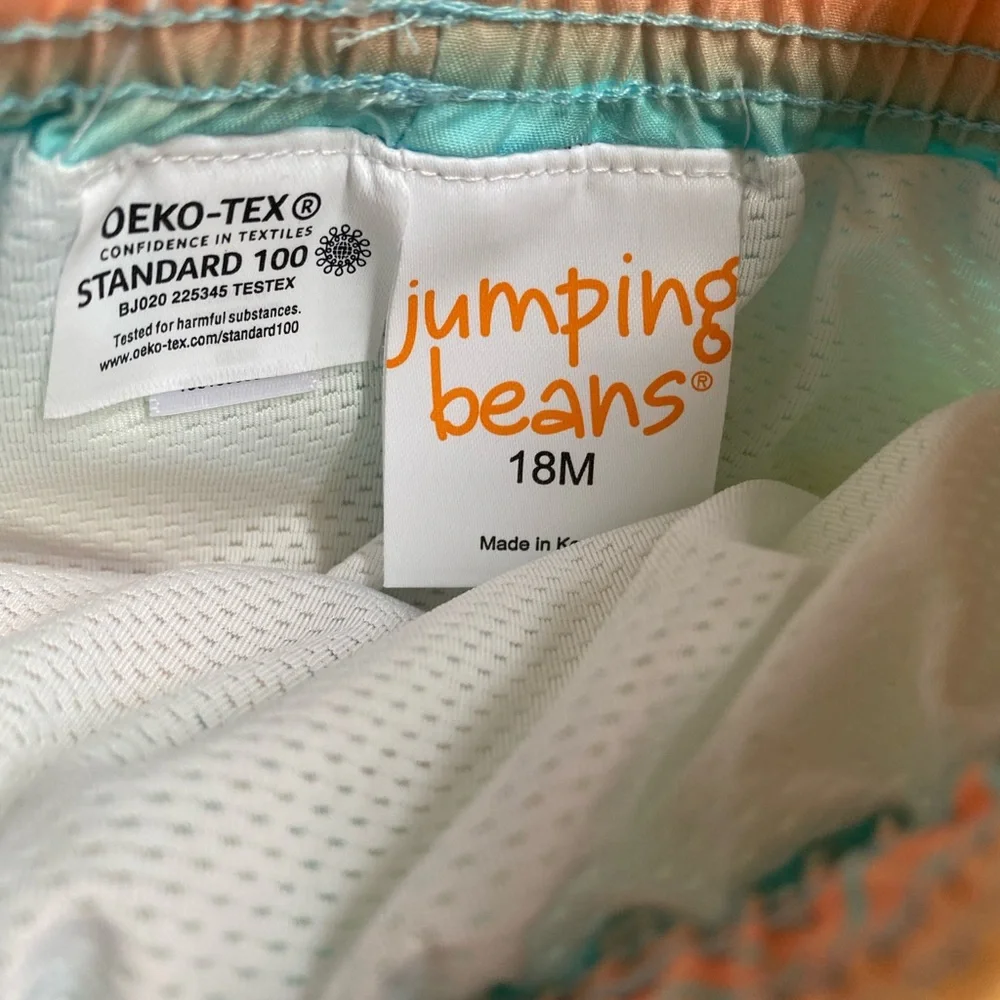 Jumping Beans Tropical Print “Make Some Waves” Swim Rashguard Set NWT  18mths